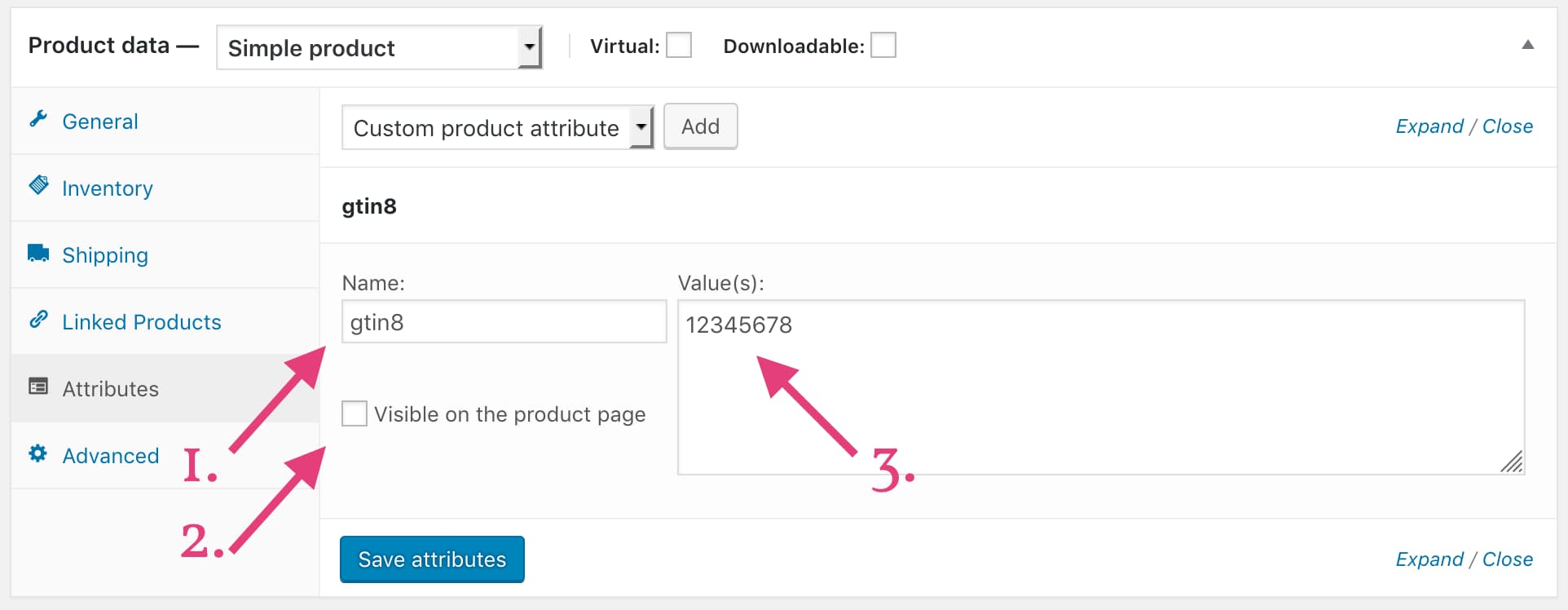 How to use a product attribute from WooCommerce - SNIP 