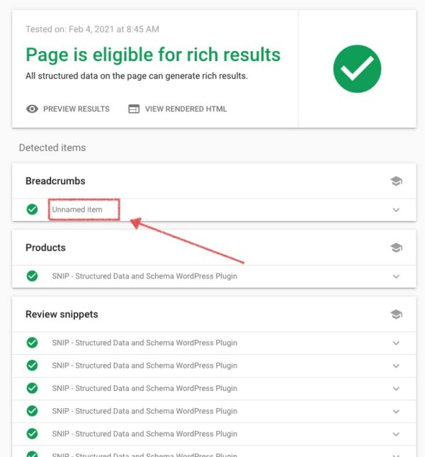 rich snippets testing tool